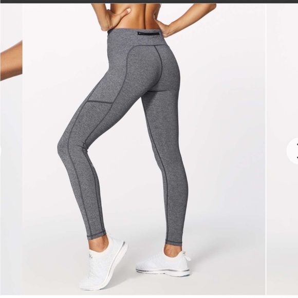 Lululemon Speed Up Tight *28" Size 4 Heathered Black - Picture 3 of 9